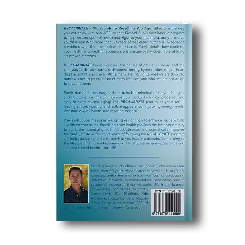 RECALIBRATE – Six Secrets to Resetting You Age will reform the way you eat, think, live, and AGE!