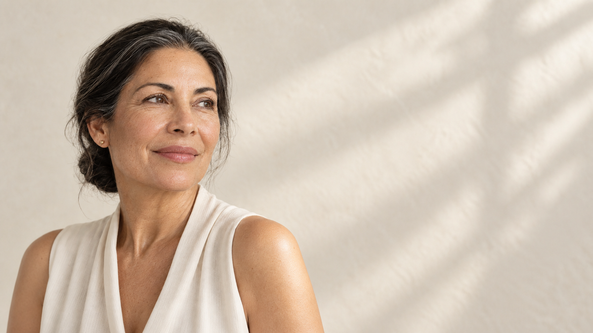 Woman with healthy, natural skin